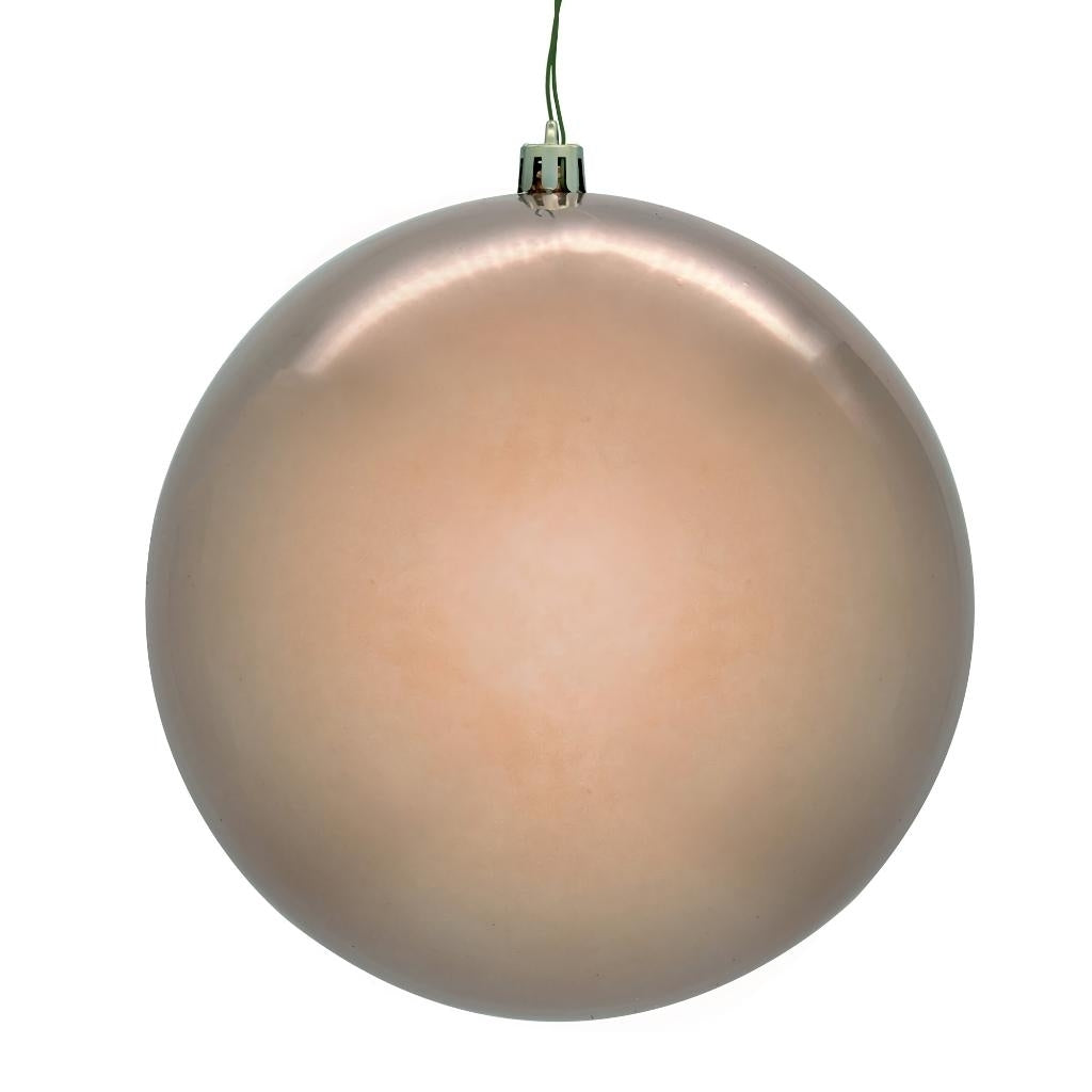 4" Rose Gold Pearl Ball Ornament (6 pack) 1