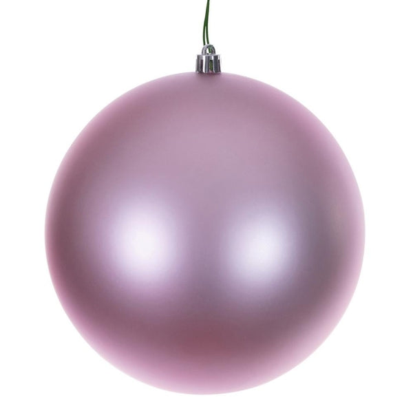 4" Pink Matte Seamless UV Drilled Christmas Ornament (6 Pack) 1