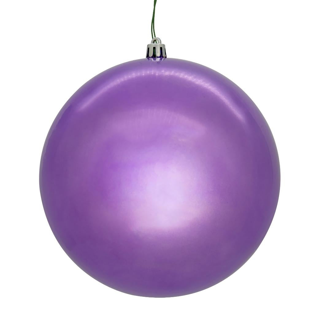 4" Lavender Pearl Ball Ornament (6 pack) 1