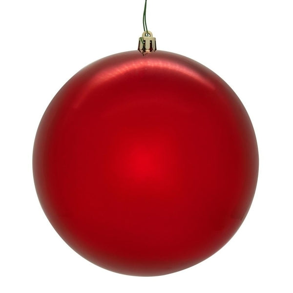 4.75" Red Shiny / Seamless Ball Ornament (4 pack) 1