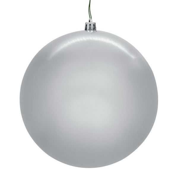 4.75" Silver Pearl Seamless Ball Ornament (4 Pack) 1