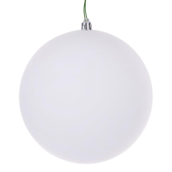 4.75" White Matte / Seamless Ball Ornament (4 pack) 1