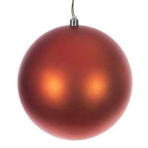 4.75" Burnish Orange Matte / Seamless Ball Ornament (4 pack) 1