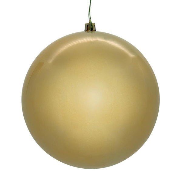 4.75" Champagne Pearl Seamless Ball Ornament (4 Pack) 1