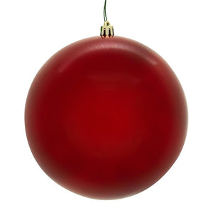 6" Red Pearl Ball Ornament (4 pack) 1