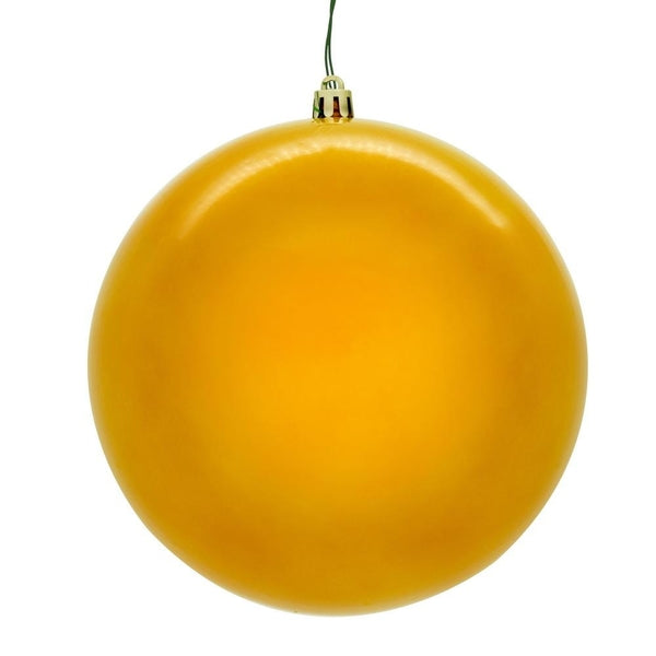 6" Gold Pearl Ball Ornament (4 pack) 1