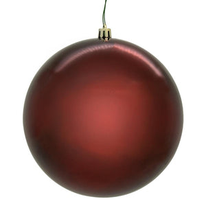 6" Wine Shiny Ball Ornament (4 Pack) 1