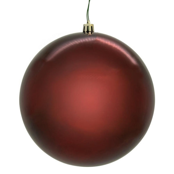 6" Wine Shiny Ball Ornament (4 Pack) 1