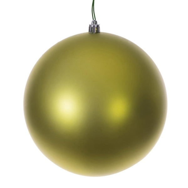 6" Lime Matte Ball Ornament (4 Pack) 1