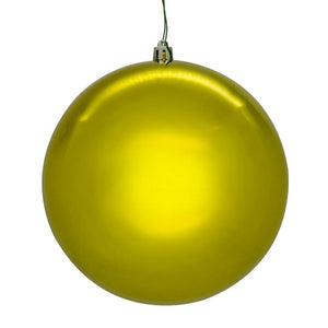 6" Lime Shiny Ball Ornament (4 Pack) 1