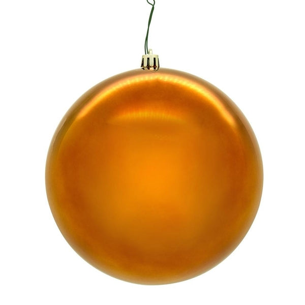 6" Copper Shiny Ball Ornament (4 Pack) 1