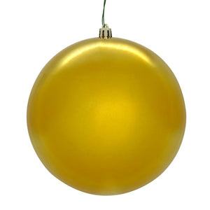 8" Gold Shiny Seamless UV Drilled Christmas Ornament 1