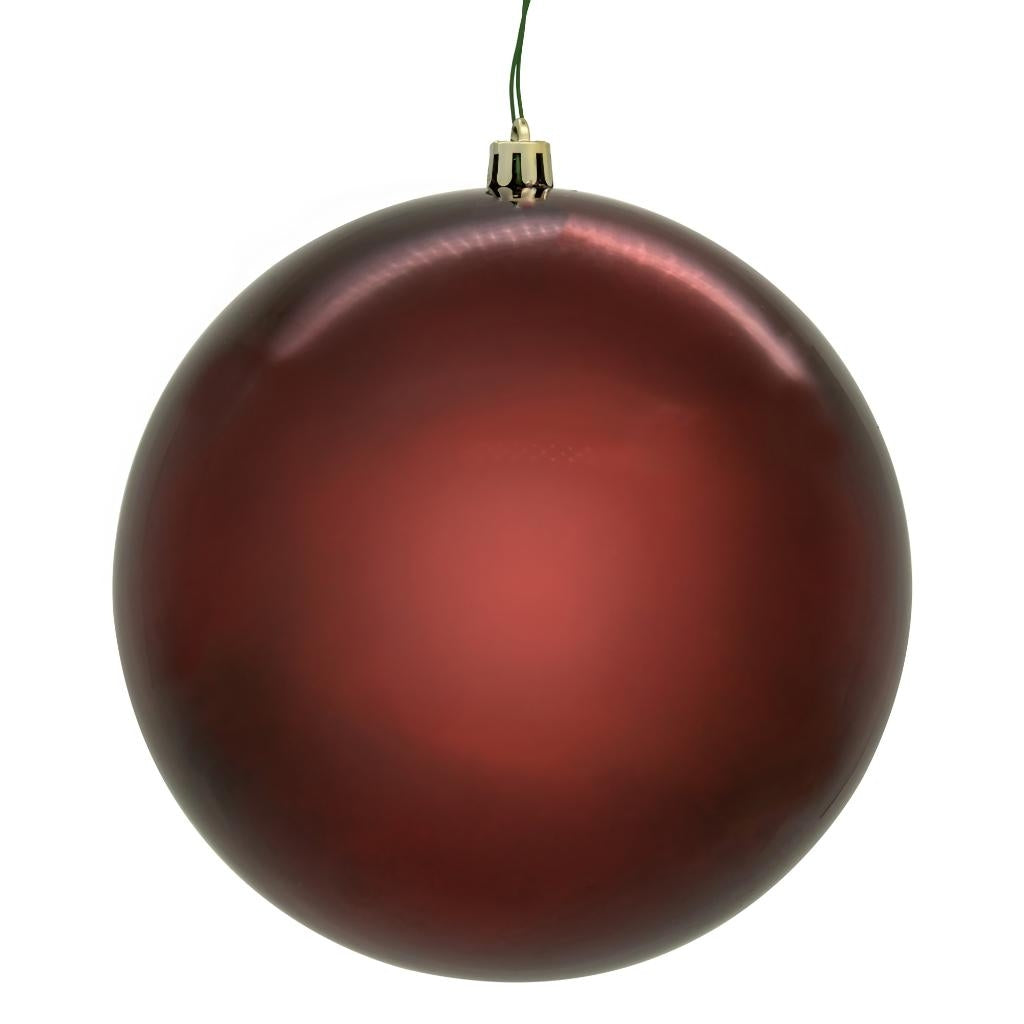 8" Wine Shiny Seamless UV Drilled Christmas Ornament 1