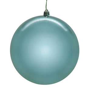 8" Baby Blue Shiny Seamless UV Drilled Christmas Ornament 1