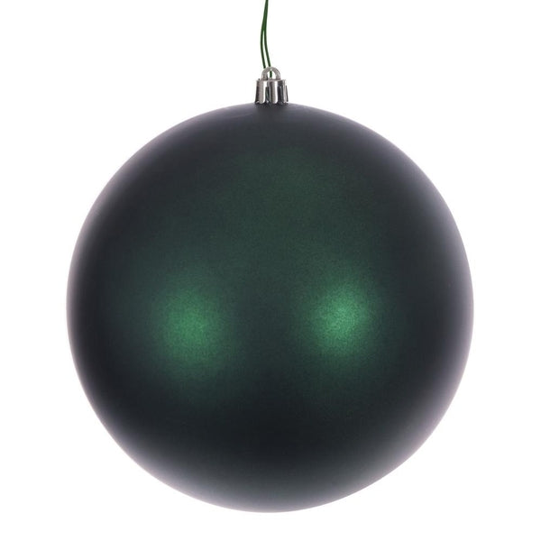 8" Midnight Green Matte Seamless Ball Ornament 1