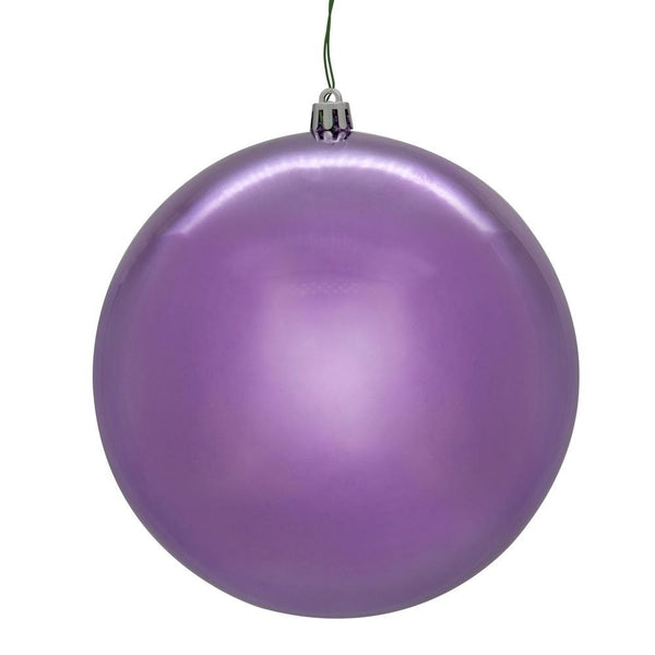 8" Lavender Shiny Seamless UV Drilled Christmas Ornament 1