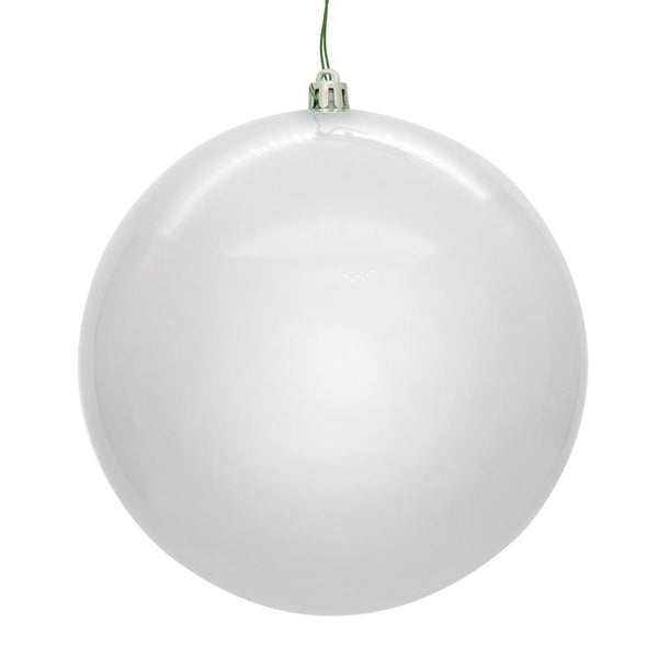 10" White Pearl Ball Ornament 1