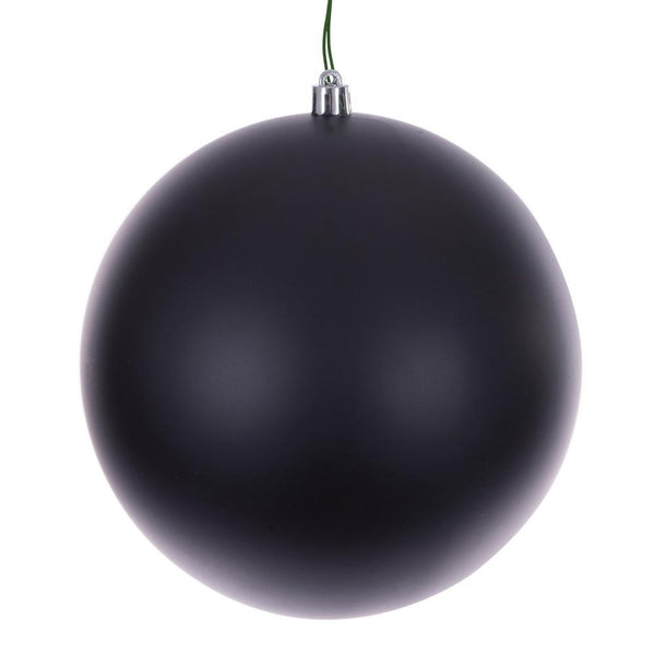 10" Black Matte Seamless Ball Ornament 1