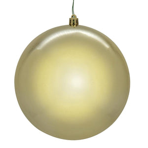 10" Champagne Shiny Seamless Ball Ornament 1