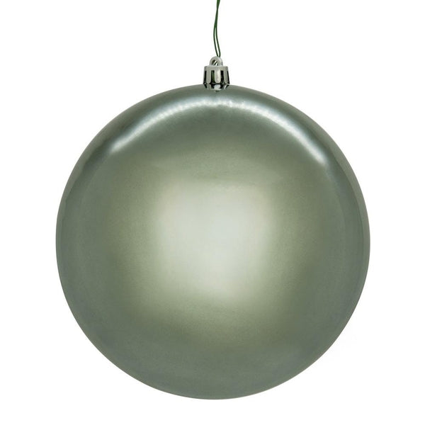 10" Pewter Shiny Seamless Ball Ornament 1