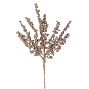 18" Champagne Glittery Berry Artificial Spray (3 Pack) 1