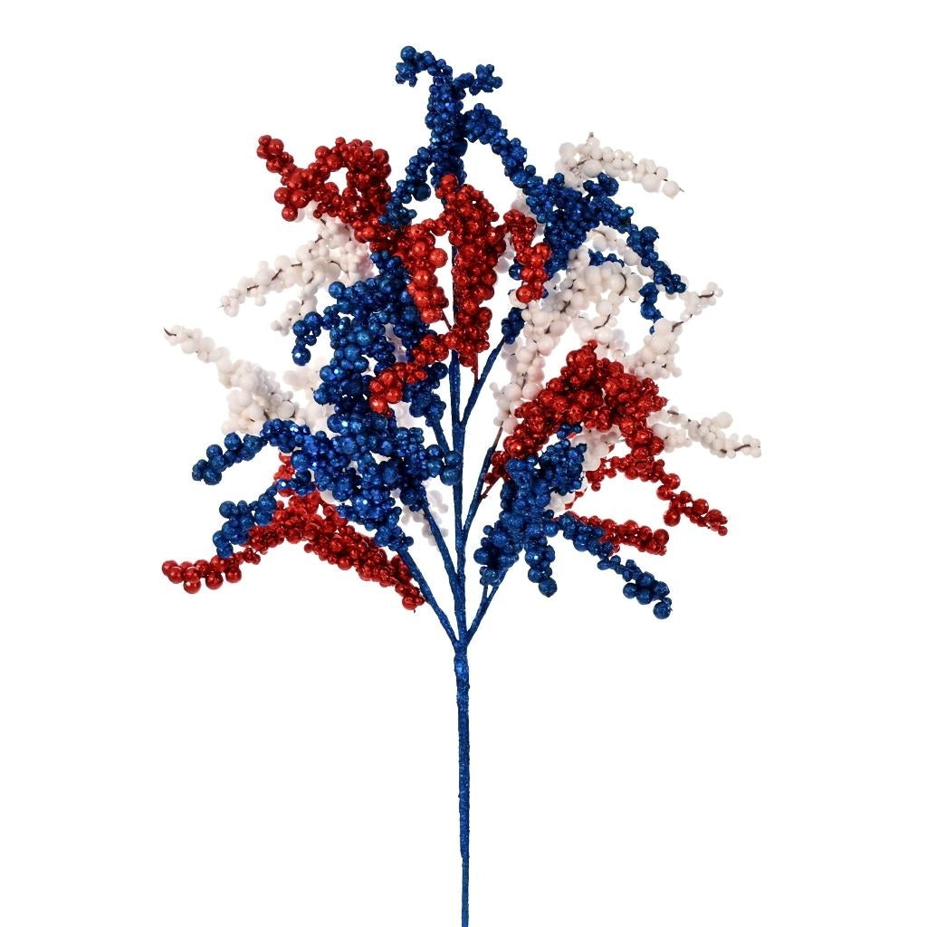 32" Red / White / Blue Berry Spray 1
