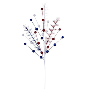 30" Red / White / Blue Glitter Berry Spray (3 Pack) 1
