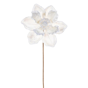 17" Ivory Magnolia Pearl Flower (2 Pack) 1
