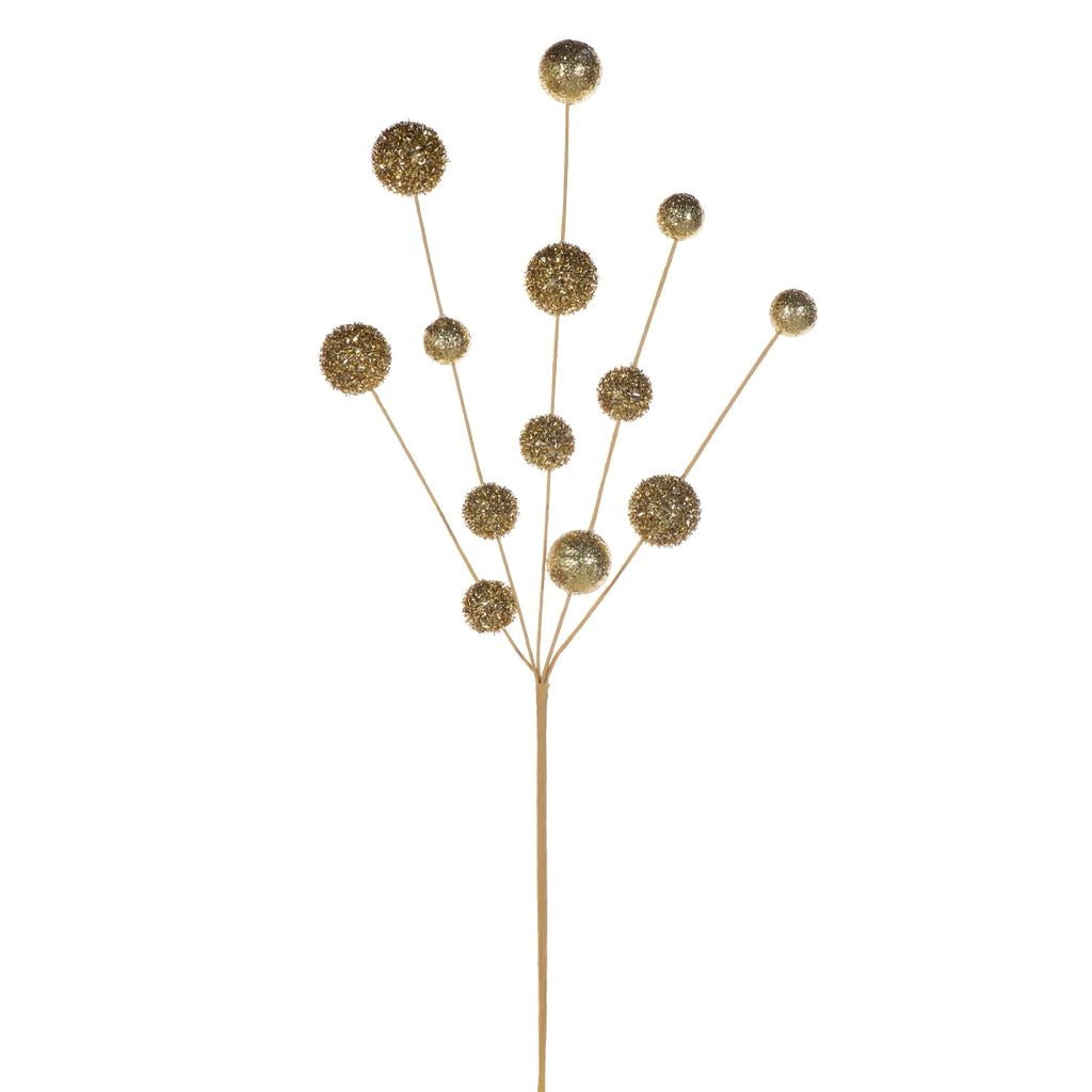 28" Gold Glitter Ball Spray (2 Pack) 1