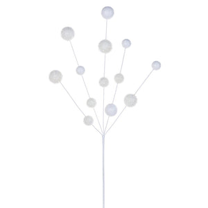 28" White Glitter Ball Spray (2 Pack) 1