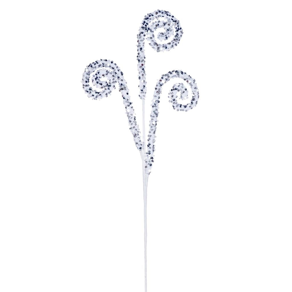 29" Silver Sequin Swirl Spray (3 Pack) 1