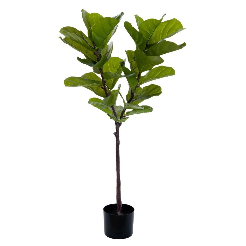 51" Green Fiddle  Real Touch Leaf Potted Artificial Plant 1
