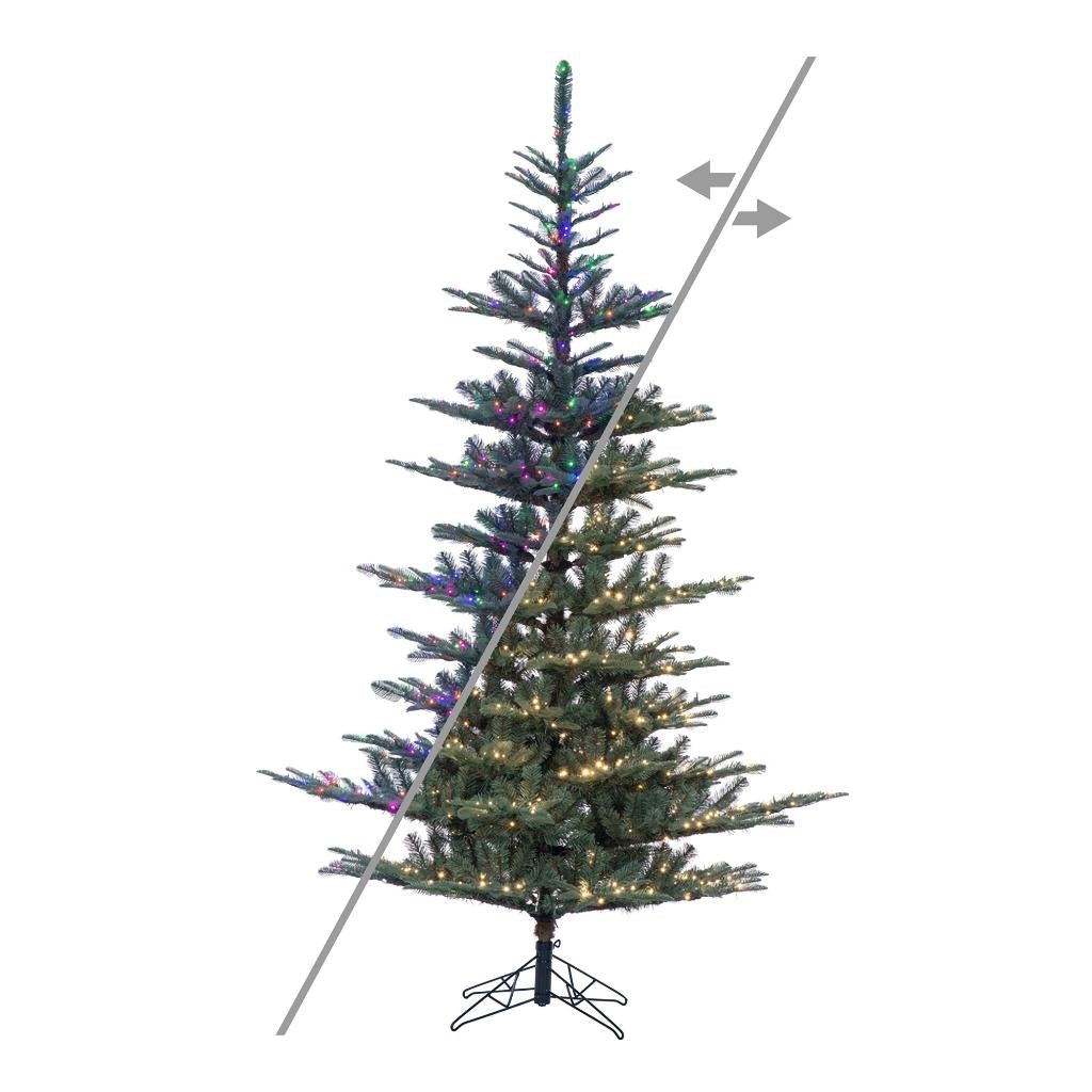 7.5' x 56" Alberta Blue Spruce 800 LED Lights Pre-Lit Artificial Christmas Tree 1