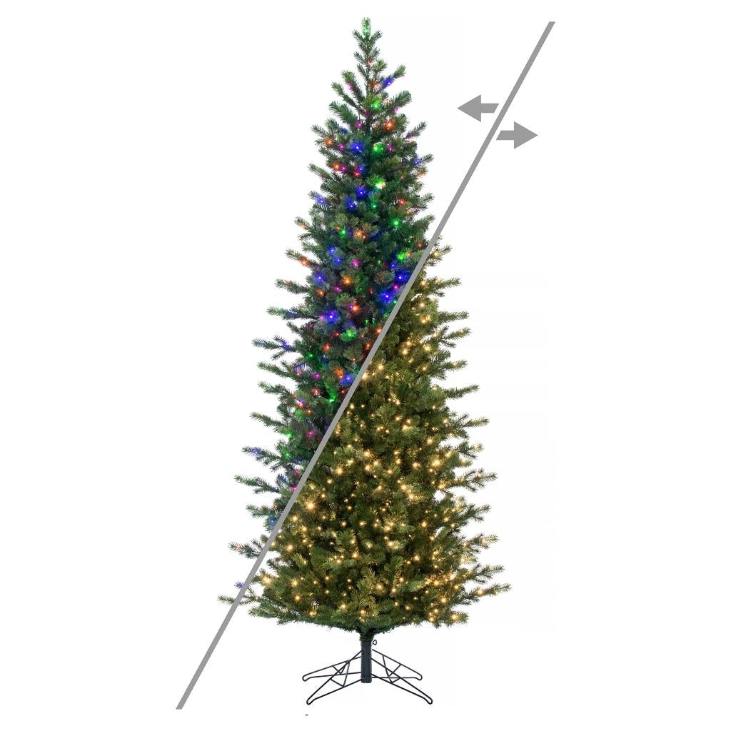 7.5' x 38" Eagle Fraser Slim 750 LED Light Prelit Artificial Christmas Tree 1