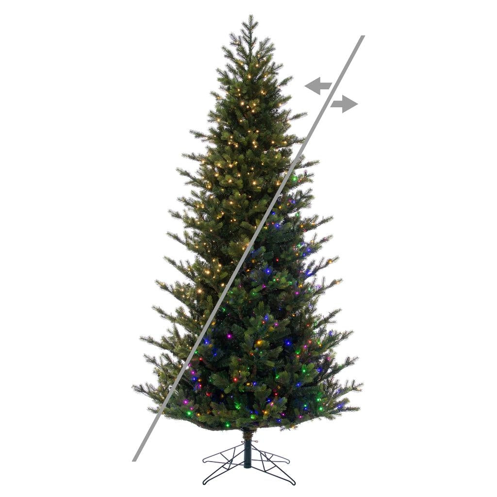 10' x 58" Slim Welch Fraser 1900 LED Light Prelit Artificial Christmas Tree 1