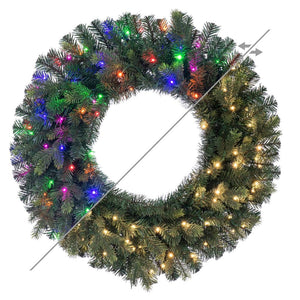 36" Welch Fraser 150 LED Lights Fir Pre-Lit Artificial Christmas Wreath 1
