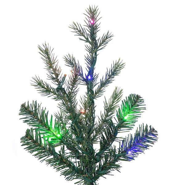 6.5' x 35" Moutauk Pencil 600 LED Light Pre-Lit Artificial Christmas Tree 3