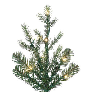 7.5' x 38" Moutauk Pencil 750 LED Lights Prelit Artificial Christmas Tree 2