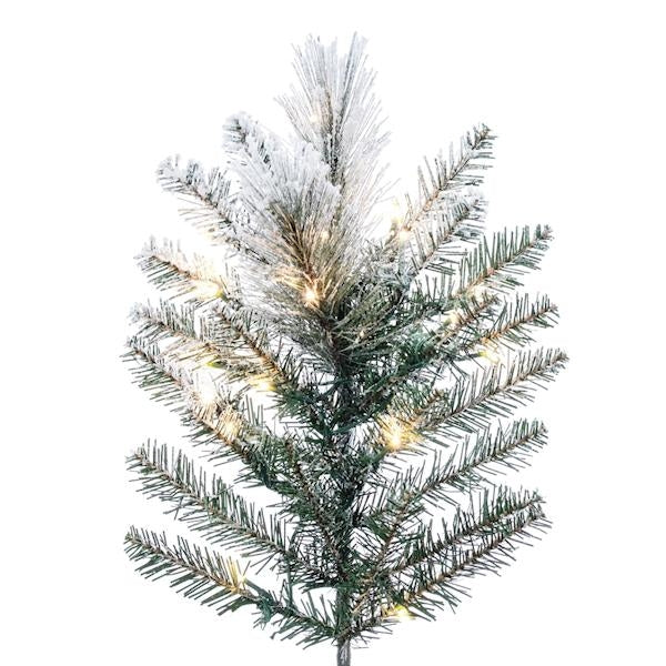 10' x 56" Flocked Jackson 1800 LED Light Pre-Lit Artificial Christmas Tree 2