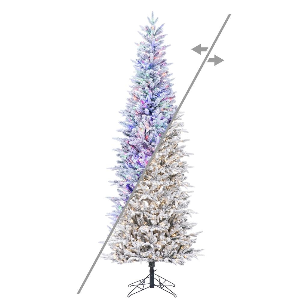 9' x 34" Frosted Tacoma 900 LED Light Pre-Lit Artificial Christmas Tree 1