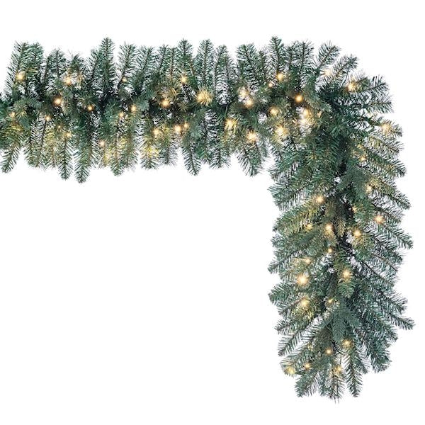 9' x 14" Colorado Blue 150 LED Lights 380 Tip Pre-Lit Artificial Christmas Garland 4