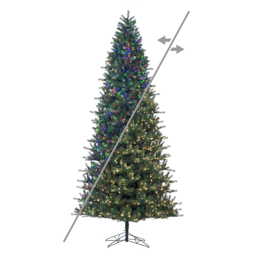 10' x 59" Vermont Spruce 1650 LED Light Prelit Artificial Christmas Tree 1