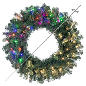 42" Vermont Spruce 150 LED Light Pre-Lit Artificial Christmas Wreath 1