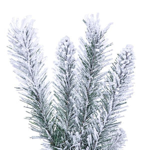 7.5' x 25" Flocked Crest Pencil Unlit Artificial Christmas Tree 2