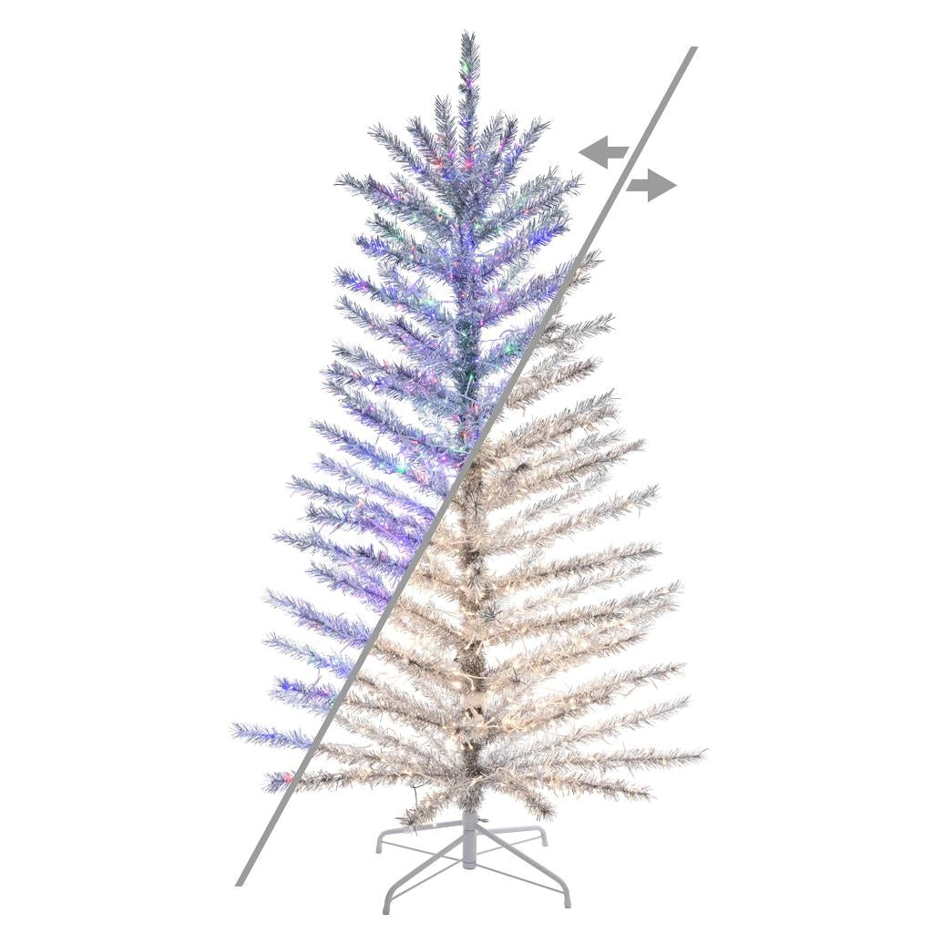 4' x 35" Vintage Aluminum 500 LED Lights Prelit Christmas Tree 1