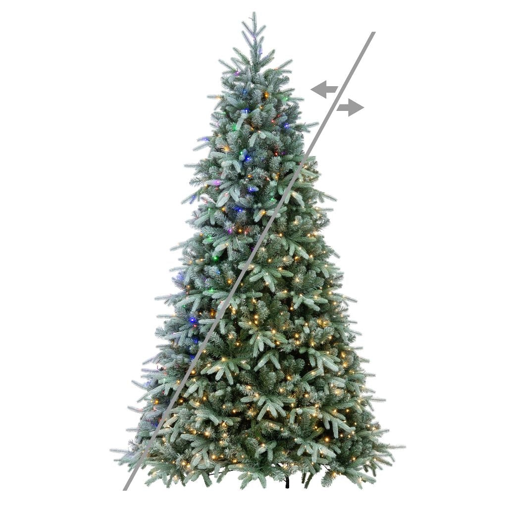 9' x 72" Frosted Albany Spruce 1300 LED Light Pre-Lit Artificial Christmas Tree 1