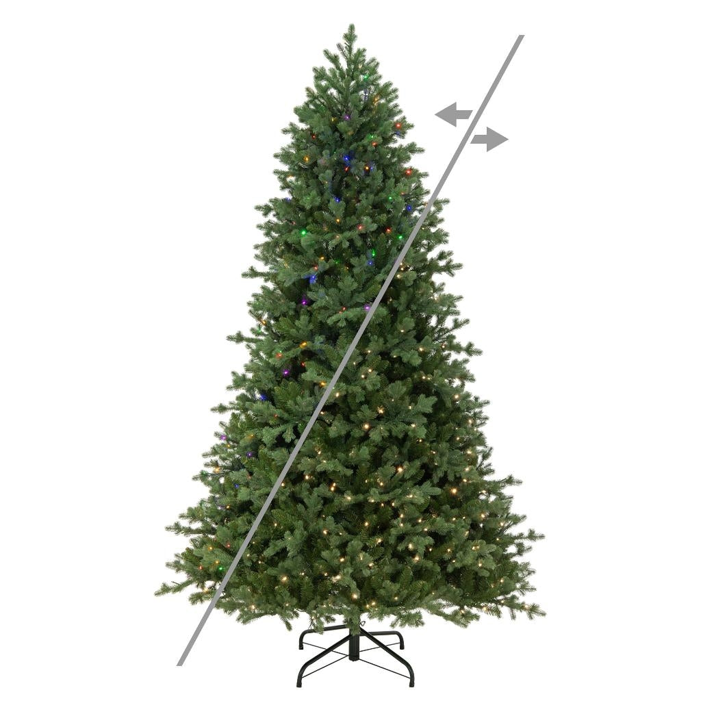 9' x 69" Northern Blue Spruce 1450 LED Light Prelit Artificial Christmas Tree 1