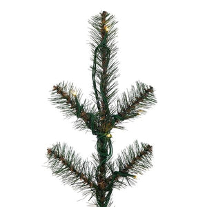 3' x 28" Tabiona Pine 100 LED Lights Pre-Lit Artificial Christmas Tree 2