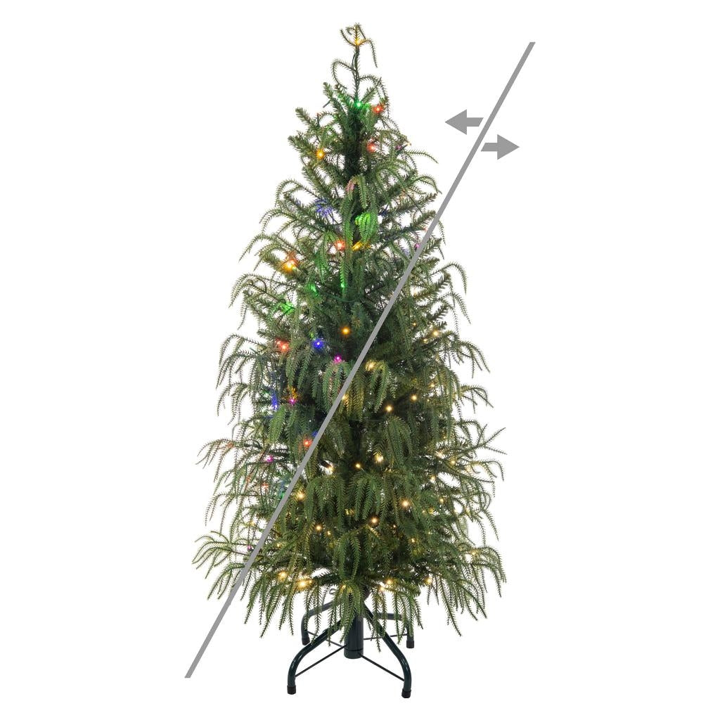 4.5' x 26" Norfolk Pine 150 LED Lights Pre-Lit Artificial Christmas Tree 1