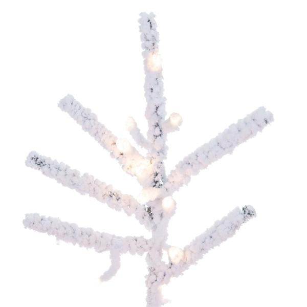 12' x 72" Flocked Slim Pistol 3600 LED Light Pre-Lit Artificial Christmas Tree 2